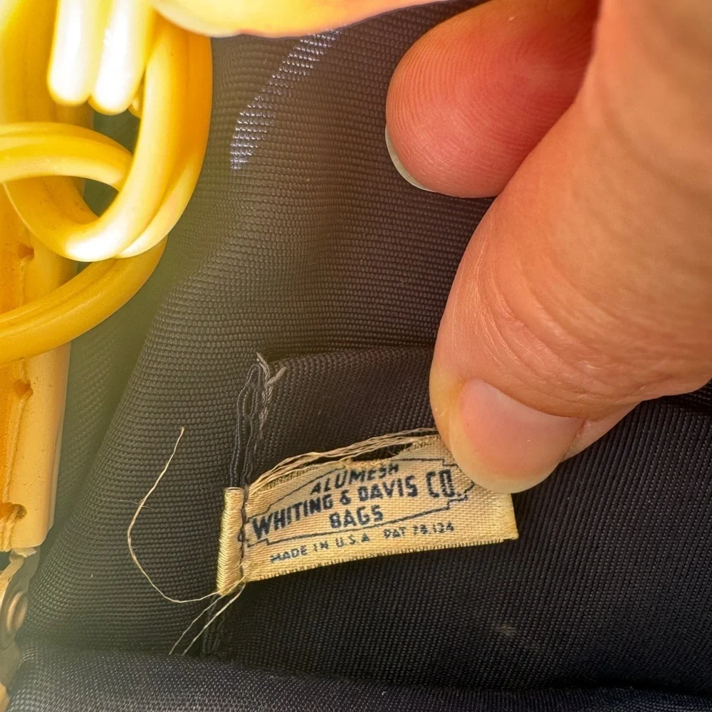 Vintage Alumesh Bakelite Top Handle 40's Handbag White - Whiting and Davis - Picture 5 of 6